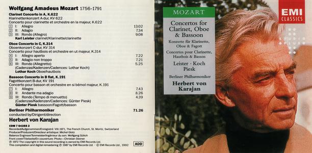 Mozart: Concertos for Clarinet, Oboe and Bassoon