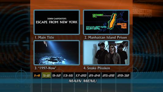 Escape From New York - menus