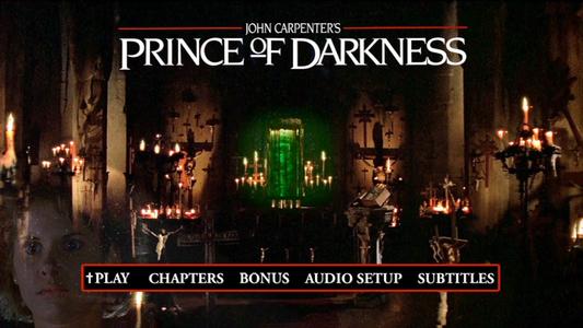 Prince of Darkness - menus