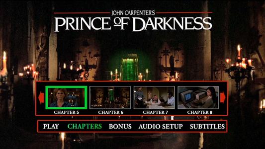 Prince of Darkness - menus