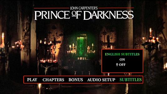 Prince of Darkness - menus