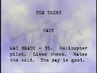 The Thing - Production Background Archive