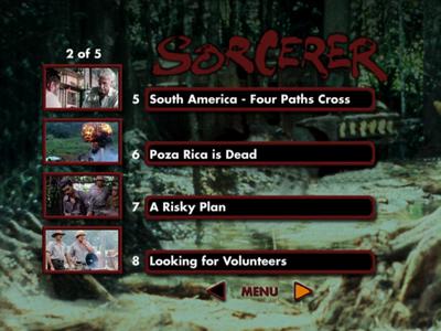 Sorcerer - menus