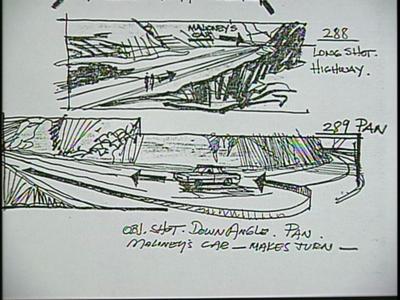 Family Plot - Storyboards: The Chase Scene