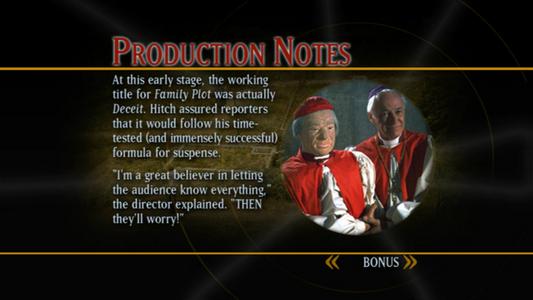 Family Plot - production notes