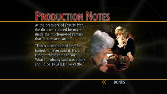 Family Plot - production notes