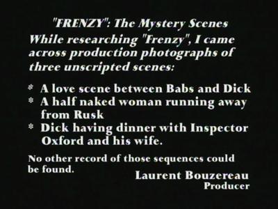 Frenzy - production photographs