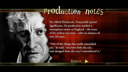 Frenzy - production notes