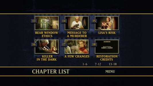 Rear Window - menus