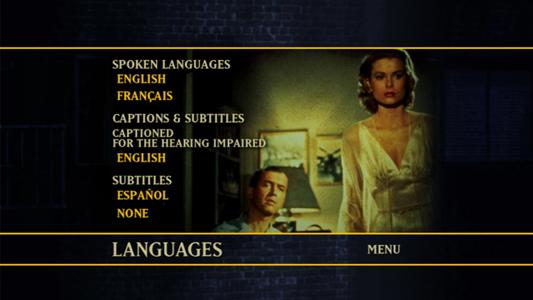 Rear Window - menus