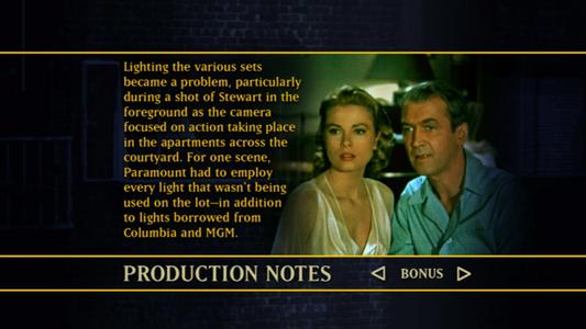 Rear Window - production notes