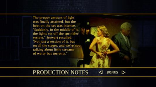 Rear Window - production notes