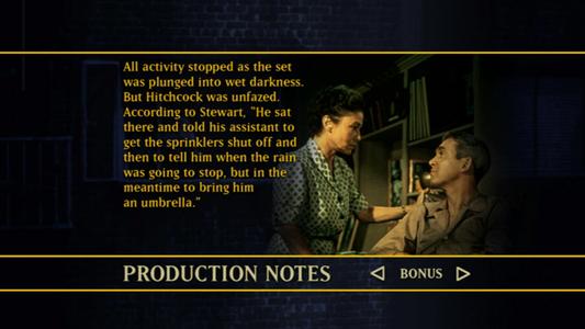 Rear Window - production notes