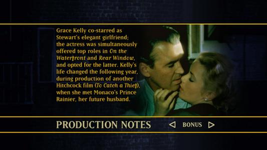 Rear Window - production notes