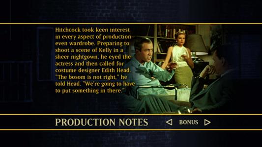 Rear Window - production notes