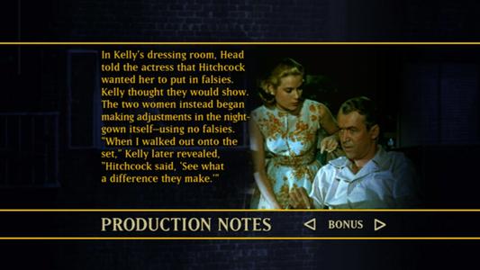 Rear Window - production notes