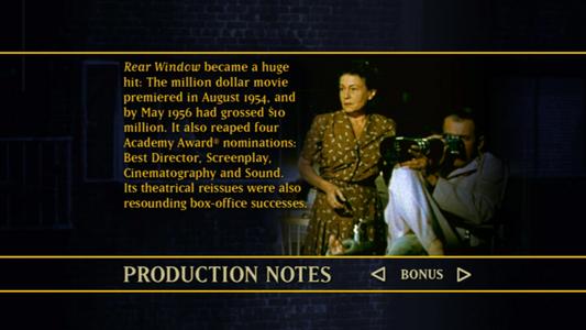 Rear Window - production notes