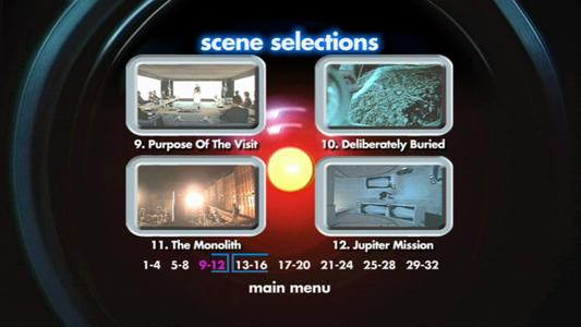 2001: A Space Odyssey - menus