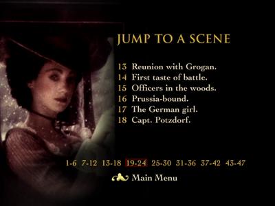 Barry Lyndon - menus