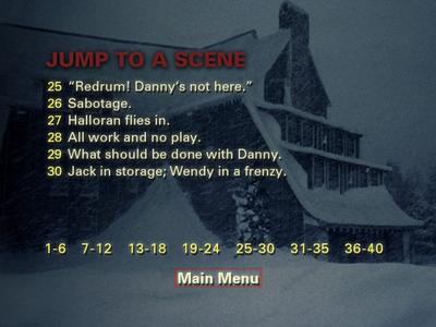 The Shining - menus