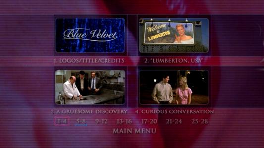 Blue Velvet - menus