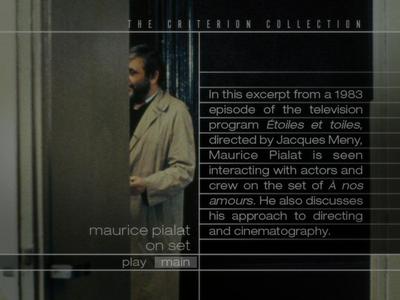 &Agrave; nos amours - menus