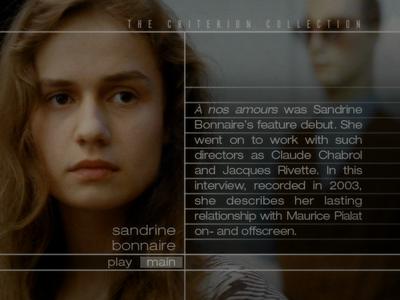 &Agrave; nos amours - menus