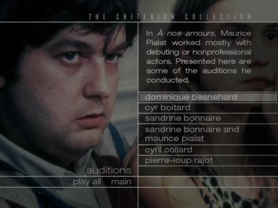 &Agrave; nos amours - menus