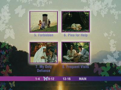 The Romance of Astrea and Celadon - menus