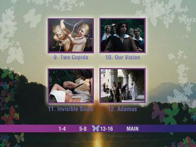 The Romance of Astrea and Celadon - menus