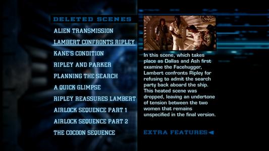 Alien - menus