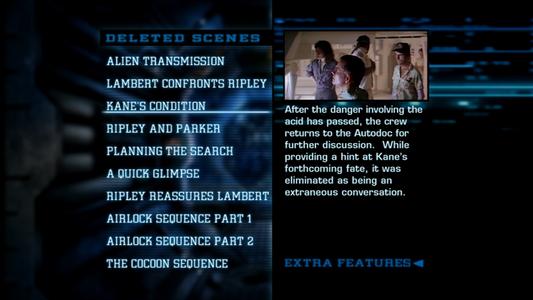 Alien - menus