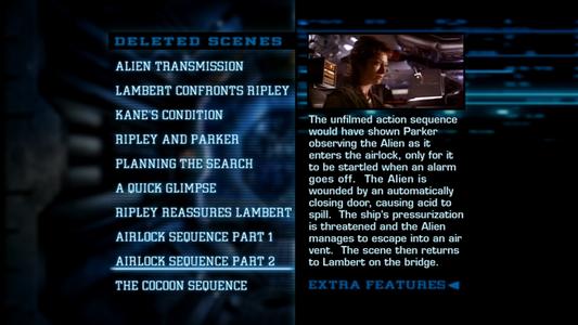 Alien - menus