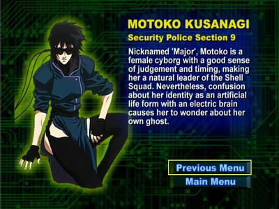 Characters from Ghost in the Shell