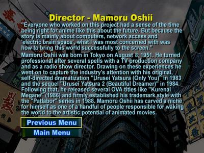 Director - Mamoru Oshii