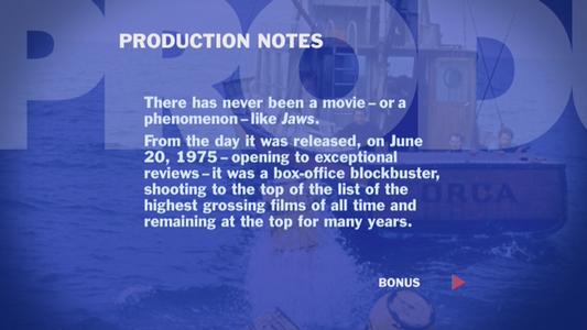 Jaws - production notes