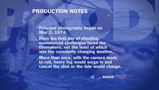 Jaws - production notes