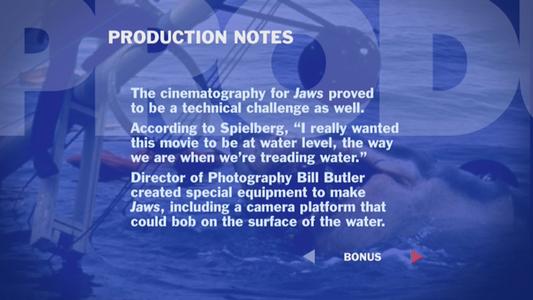 Jaws - production notes