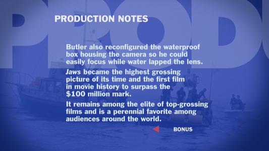 Jaws - production notes