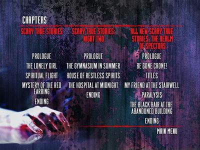 Scary True Stories - menus