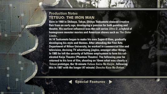 Tetsuo - Production Notes