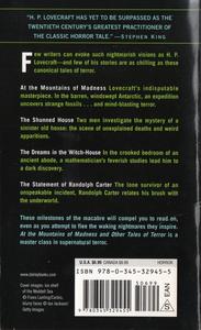 At the Mountains of Madness and Other Tales of Terror (back)