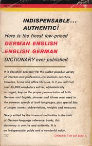 Langenscheidt's German-English, English-German Dictionary (back)