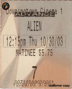 2003.10.30: Alien
