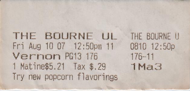 2007.08.10: The Bourne Ultimatum