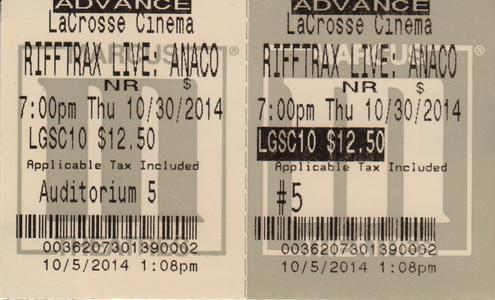 2014.10.30: RiffTrax Live: Anaconda